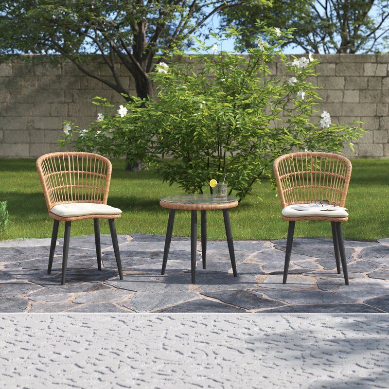 Amari 3-Piece Rattan Seating Group with Cushions