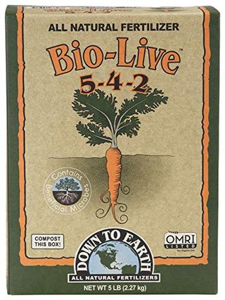 Down to Earth Organic Bio-Live Fertilizer Mix 5-4-2, 5 Lb