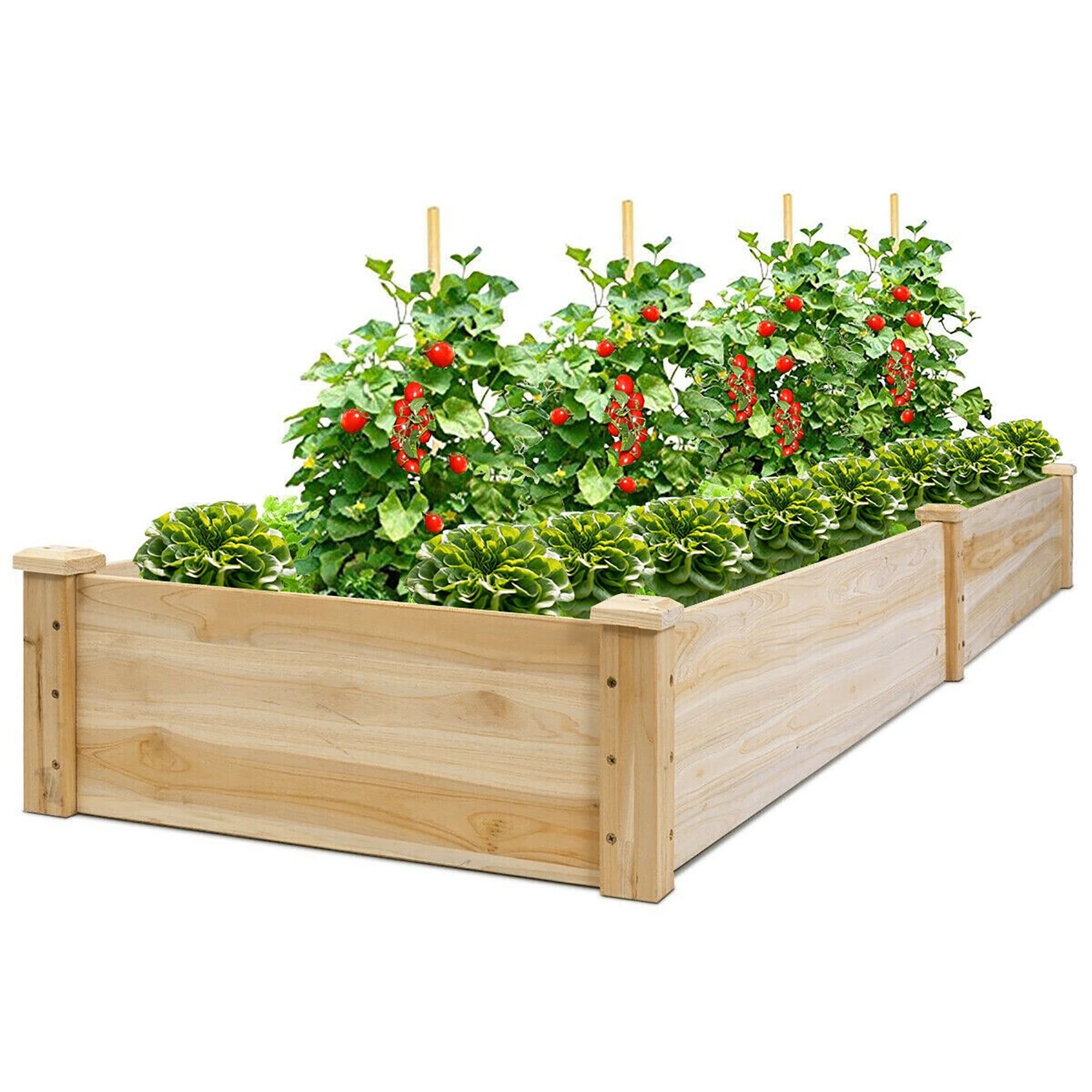 Wooden Vegetable Raised Garden Bed